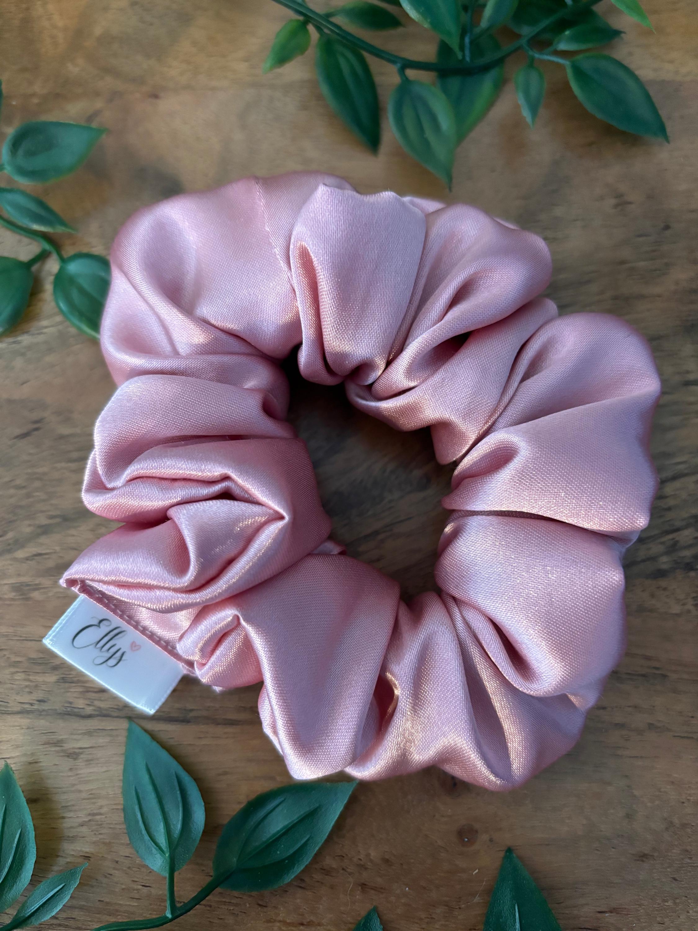 Turquoise Satin Scrunchie
