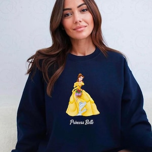 Princess Belle Sweatshirt | Beauty and the Beast Inspired Hoodie | Disney Princess Apparel | Cozy Sweatshirt for Women | Perfect Gift