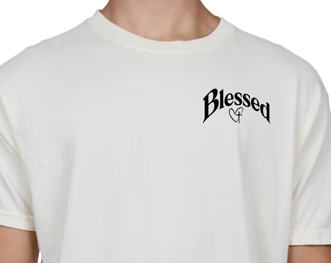 Blessed God Comfort Colors T-Shirt, Retro Faith Shirt, Faith T Shirt, Christian Blessed T Shirt, God Apparel, Christian Apparel