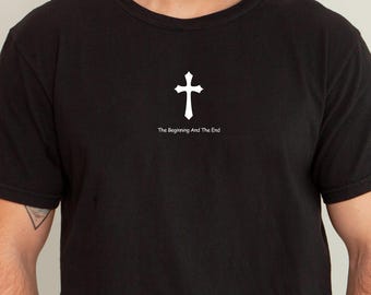 Minimalist Christian Cross T-Shirt: Bible Verse Faith Tee