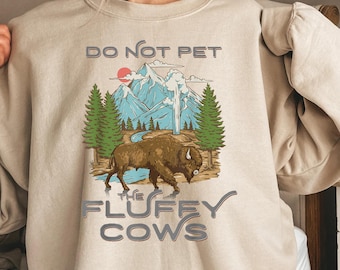 Funny Vintage Look Yellowstone National Park Bison Lover Sweatshirt, Protect Our Parks Shirt, United States National Park Shirt