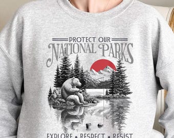 Protect Our National Parks Retro Vintage Sweatshirt, Protect Our Parks Shirt, United States National Park Shirt, Park Lover Tee