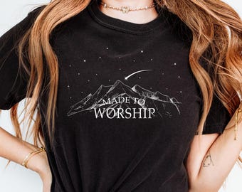 Minimalist Christian T-Shirt: Made To Worship Graphic Tee