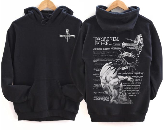 Forgive Them, Father Hoodie, Bible Verses Hoodie, Church Hoodie, Christian Faith Unisex Hoodie, God Clothing, Christian Apparel
