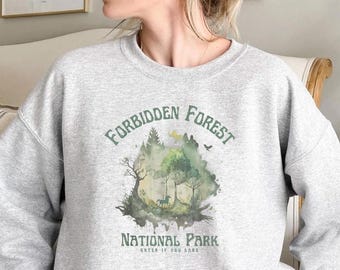 Forbidden Forest National Park Unisex Sweatshirt For Women/Men, Bookish Gift for Fan, Wizard Tee