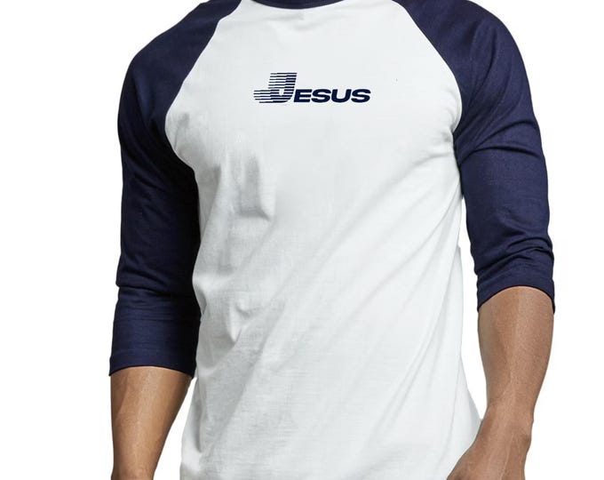 Jesus Raglan Shirt, Christian Baseball Tee, Faith Shirt, Religious Shirt, Church Shirt, Christian Gift for Men Women