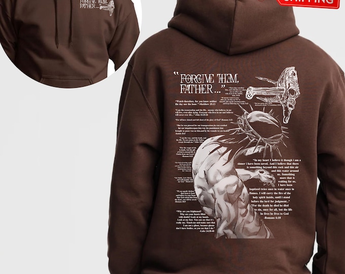 Forgive Them, Father Shirt, Bible Verse Christian Sweatshirt, Christian Faith Unisex Hoodie, God Clothing, Church Sweatshirt, Christian Gift