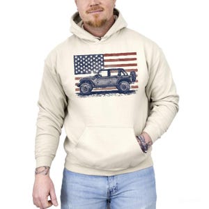 American Offroad Shirt, Classic 4WD and American Flag Shirt, Offroad Forest Shirt, USA Flag Offroad Unisex Shirt, Family Trip shirt