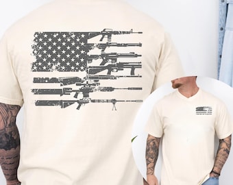 One Nation Under God 2nd Amendment Patriotic American Comfort Colors T-Shirt, 4th of July Patriotic T-shirt, American Flag Cross Shirt