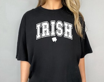 Irish, Retro Collegiate, St Patricks Day T Shirt, St Patricks Day Shirt, Saint Patricks Day, Elbow Patch, Womens St Paddys Day Gift