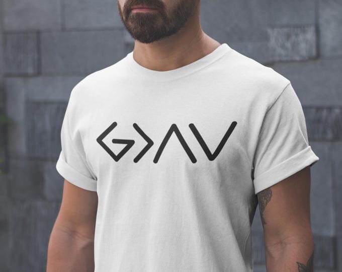 God is Greater Than the Highs and Lows T-Shirt, Bible Jesus Lover Gift, Jesus Hoodie, Christian Clothing, Faith T Shirt