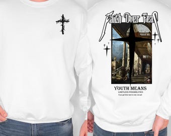 Faith Over Fear Unisex Shirt, Street Style Youth Means Tee Shirt for Menswear and Womenswear, Religious Shirt for Men, Christian Shirt,\