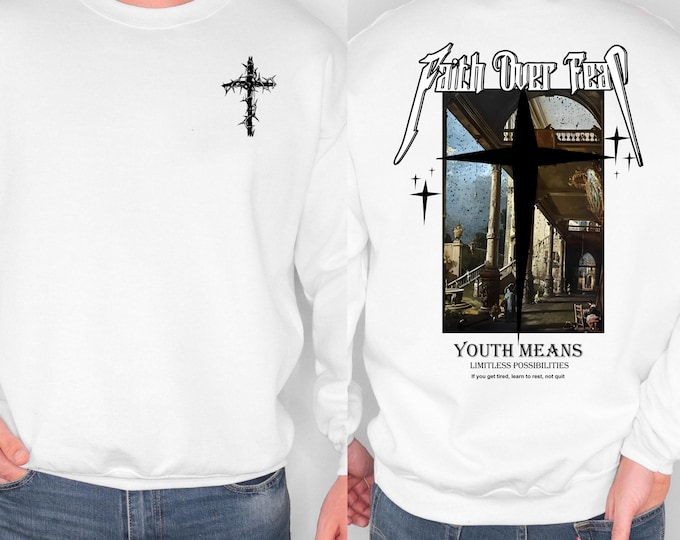 Faith Over Fear Unisex Shirt, Street Style Youth Means Tee Shirt for Menswear and Womenswear, Religious Shirt for Men, Christian Shirt,\