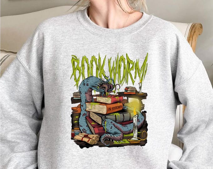 Bookworm Shirt, Dragon Ghost Booktok Tee, Bookish Sweatshirt, Book Nerd Shirt, Monster Bookworm Shirt, Gift for Teacher,Gift for Books Lover