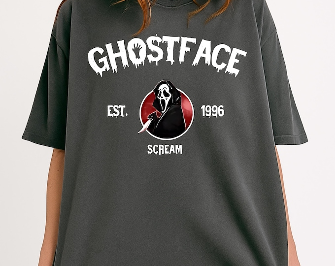 Vintage Ghostface Comfort Colors T-Shirt - Retro Halloween Scream Shirt