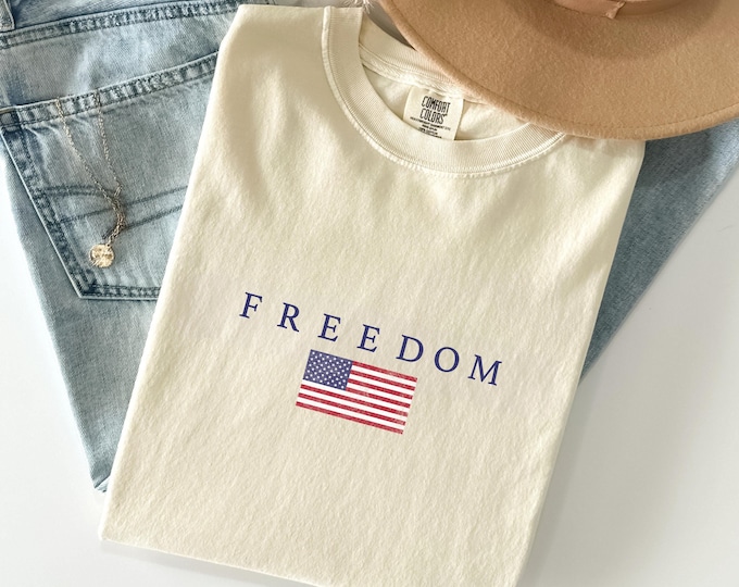 Freedom USA Flag Comfort Colors T-Shirt