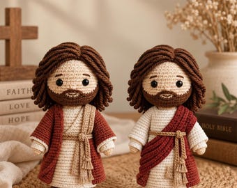 Handmade Crochet Jesus Doll, Handmade Jesus Amigurumi Plush, Religious Gift, Bible Decor