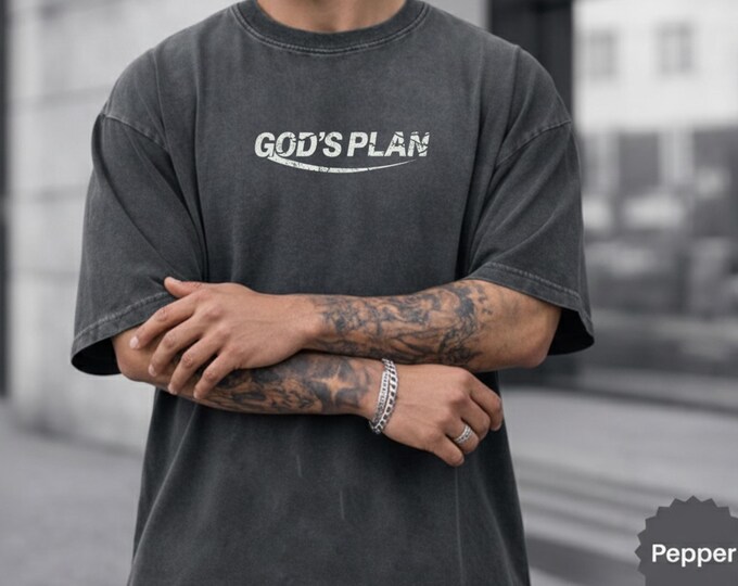Gods Plan Vintage Comfort Colors T Shirt, Christian Minimalist Tee - Bible Inspired Gift