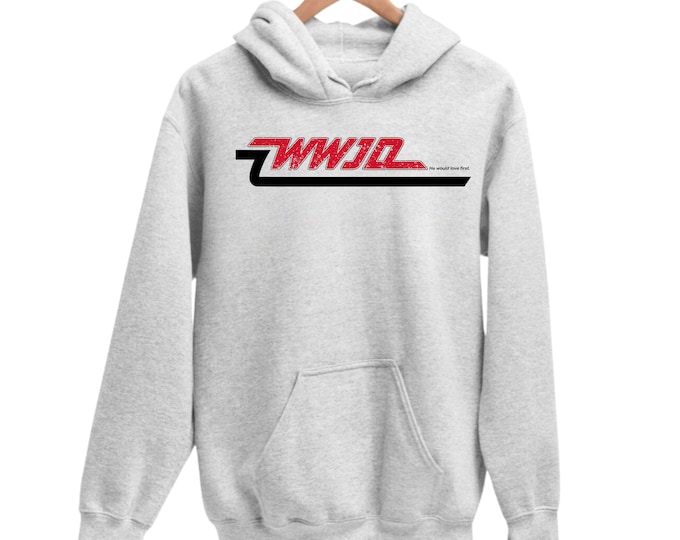 WWJD He Would Love First Christian Hoodie, Jesus Loves Hoodie, Christian Women/Men Hoodie, Vintage Skater Hoodie, Jesus Church Hoodie