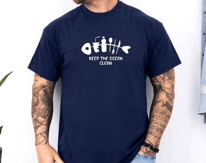 Protect The Save Ocean Shirt, Minimalist Beach Tee, Save The Sea Graphic T-Shirt