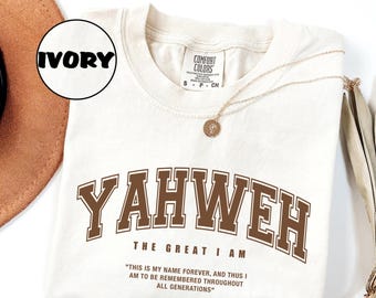 YHWH Shirt Comfort Colors® T-Shirt, Yahweh Exodus 3:15 Shirt, Christian Jesus Apparel, Bible Verse Tee, Inspirational Clothing