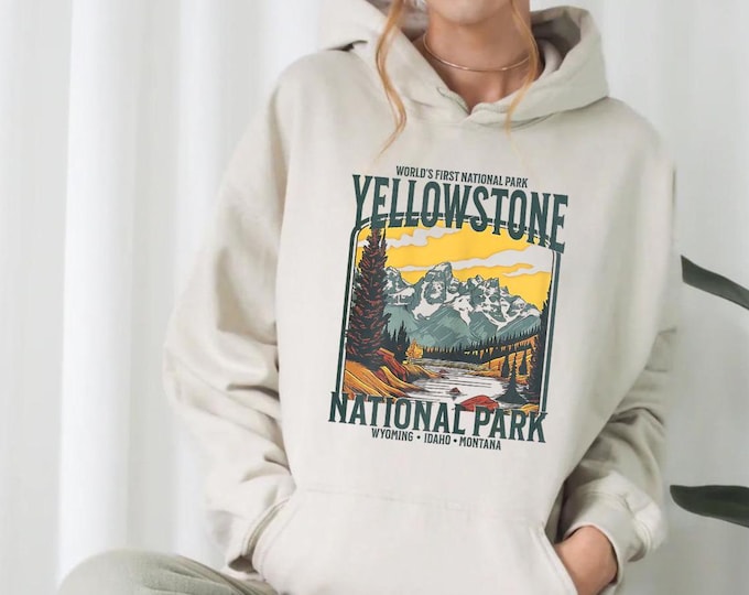 Retro Yellowstone National Park Sweatshirt, United States National Park Unisex Hoodie, Forbidden Forest National Park Tee