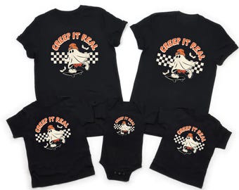Creep it Real Halloween Shirt, Creep it Real Spooky Ghost Shirt, Cute Spooky Ghost Tee, Halloween Family Set, Halloween Ghost Shirt