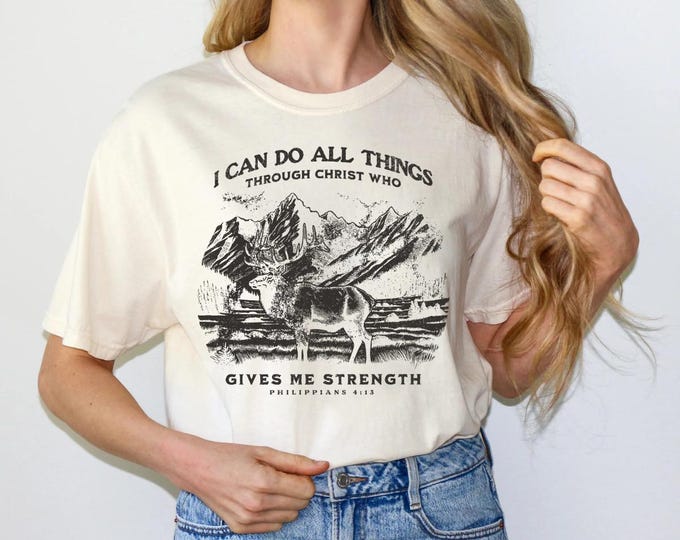Bible Verse T-Shirt, Church Trendy Shirt, Religious Gift, Godly Jesus Christianity T Shirt, Faith God Tee
