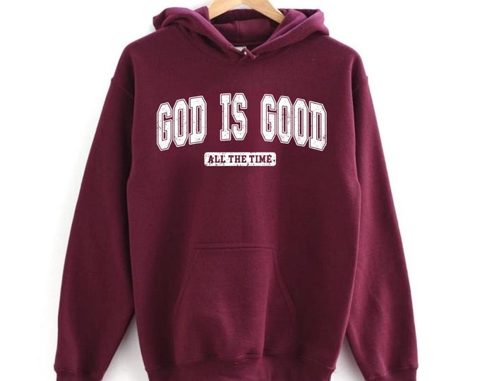 God Is Good Christian Hoodie, Jesus Loves Hoodie, Christian Women/Men Hoodie, Vintage Skater Hoodie, Jesus Church Hoodie