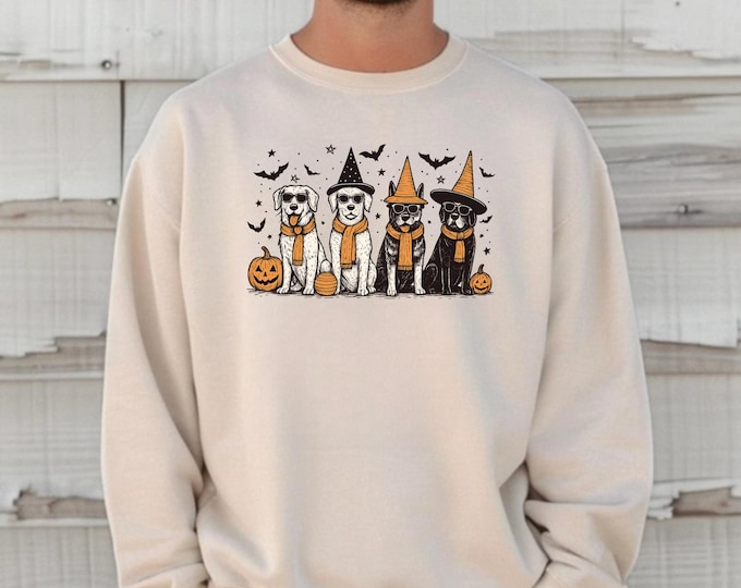 Dog Halloween Sweatshirt, Funny Dog Lover Gift, Halloween Gifts, Halloween Cute Gift, Gift for Daughter, Halloween Dog Sweatshirt