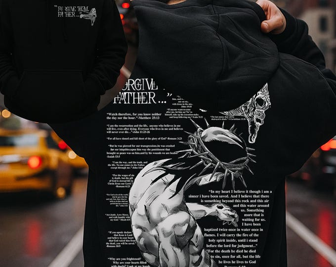 Forgive Them Father Christian Hoodie: Bible Verse Unisex Sweatshirt