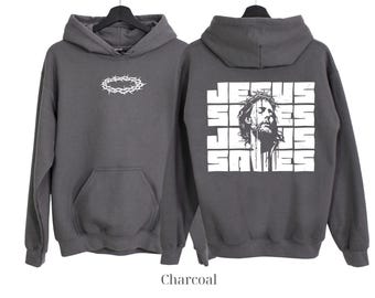 Crown of Thorns Jesus Graphic Hoodie - Christian Easter Sweatshirt