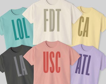 Custom Comfort Colors® Boxy Crop Women's T-Shirt | State or College Initials | Player Number | Personalized Up to 3 Letters or Numbers