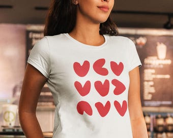 Valentine's Day Hearts Shirt | Show Your Love | Gift For Girlfriend | Galentine's Day