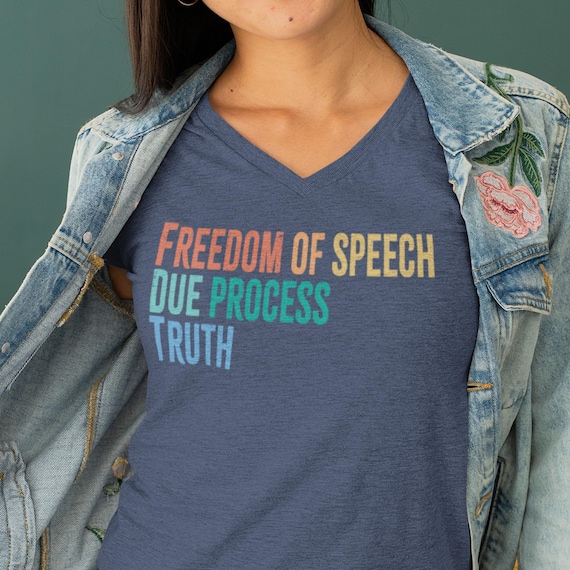 FDT Anti-Trump Freedom of Speech Due Process Truth Unisex or V-Neck T-shirt Gentle Protest Activist Clothing Political Statement Tee Resist