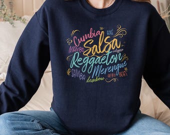 Latin Dance Style T-Shirt Tank Sweatshirt for Latin Dance Lovers Dance Fitness Shirt for Dance Student Gift for Dance Teacher