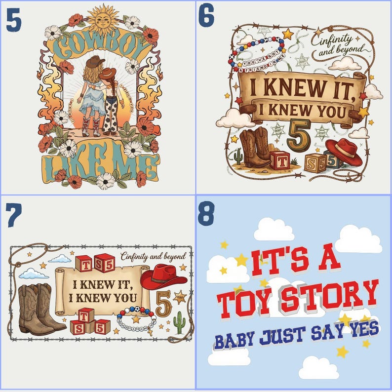 I Knew It I Knew You DTF Transfer, Toy Story 5 Ready To Press bild 7