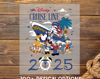 Disney Cruise Line 2025 listo para imprimir, transferencia DTF de Disney Cruise, impresión DTF de Disney Family, prensa térmica, DTF de Disneyworld, transferencia para planchar