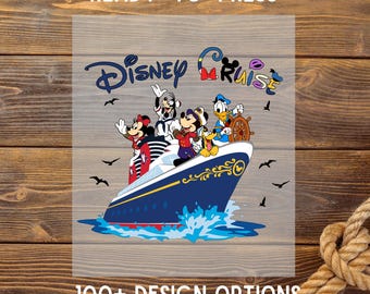 Crucero de Disney personalizado listo para imprimir, transferencia DTF de crucero de amigos de Disney, impresión DTF de familia de Disney, DTF de Disneyworld, transferencia para planchar