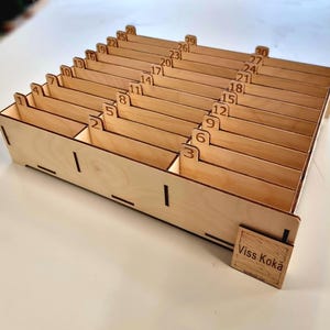 Phone Lock Box for Classroom – 30 Slot Wooden Organizer | Laser Cut Numbered Holder | School Phone Storage Solution