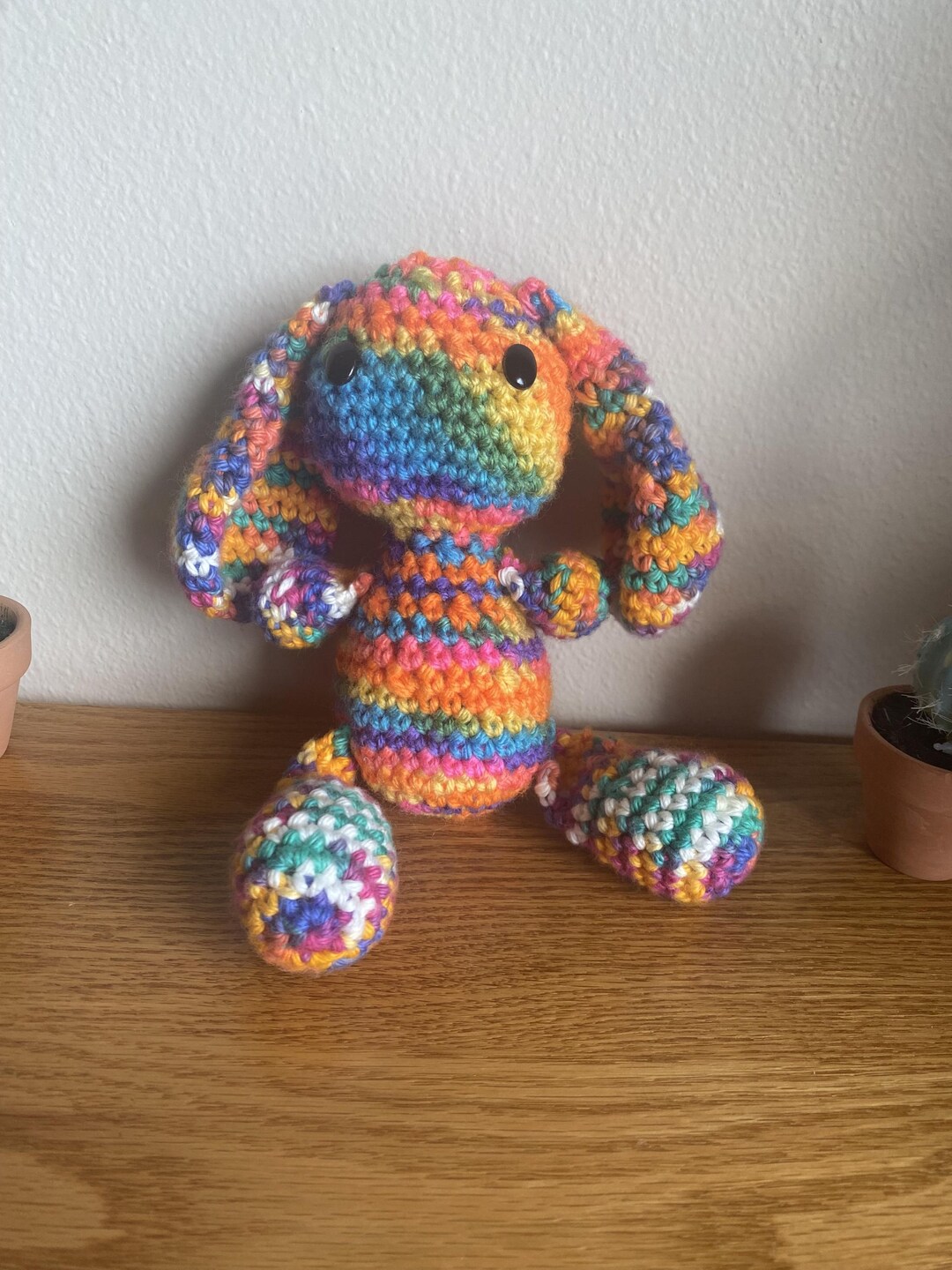 Rainbow Thread Rabbit Rainbow Ragdoll Bunny - Etsy