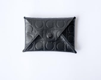Visitenkartenetui, Schwarz Leder Organizer für die Arbeit
