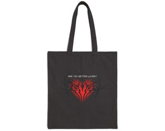 Bolsa de lona con corazón desgastado / Industrial Techno