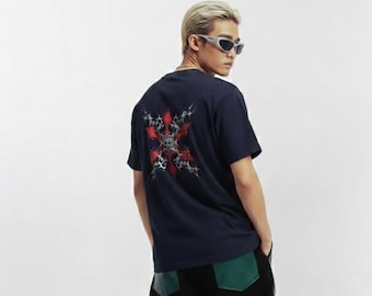 Camiseta con estampado tecno / Ropa rave industrial / Camiseta de música electrónica