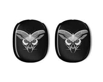 Funda para AirPods Max con diseño de calavera de polilla / Diseño gótico para auriculares