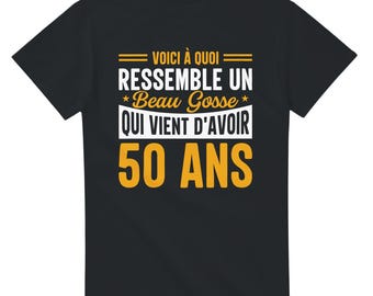 50e verjaardag T-shirt - 50e verjaardag Hottie - Humor T-shirt voor heren - Grappig cadeau-idee voor heren - Zwart T-shirt van 100% katoen
