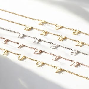 Collar con inicial personalizado: elegante colgante de letra de acero inoxidable para mujer