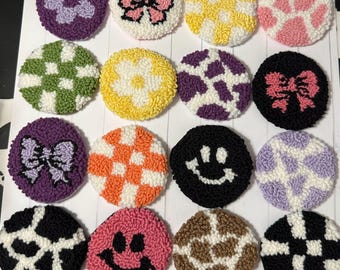 Punch Needle Car Coasters