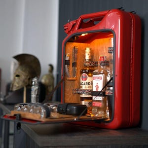 Minibar con bidón de cóctel personalizado, bidón de acero para cóctel, bidón de licor, juego completo para montar en la pared, bidón de cóctel hecho a mano
