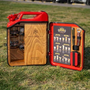 Personalized Jerry Can Mini Bar, Custom Fuel Bar, Handmade Travel Bar, Birthday Gift, Barware for Men, Gift For Him, Groomsmen Present